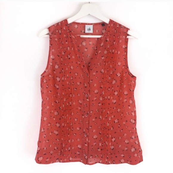 CABI pintuck blouse S - Picture 5 of 5